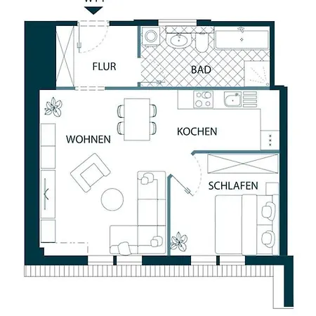 Goethe Palais Zauberlehrling 4p L Lift L Parkplatz I Zentrum I Helios Aue (Saxony)